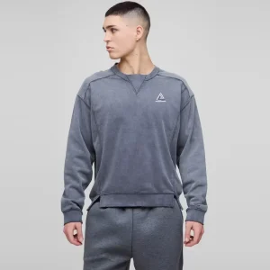 Oversized Official Applique Washed Sweatshirt