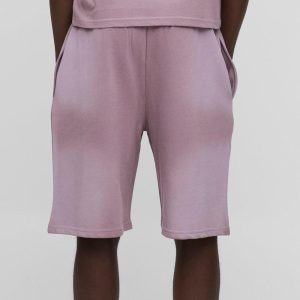 Plus Loose Fit Cargo Acid Wash Jersey Shorts