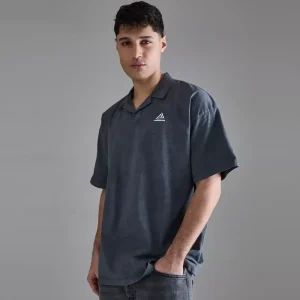 Regular Fit Stripe Long Sleeve Rugby Polo