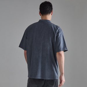 Regular Fit Stripe Long Sleeve Rugby Polo