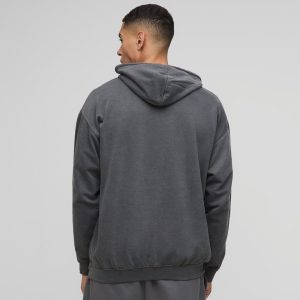 Oversized Star Applique BM Zip Through Hoodie