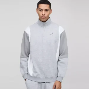 Oversized Man Colour Block Sweatshirt